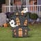 Glitzhome® 61.75"H Lighted Halloween 2D Haunted House Outdoor Decor